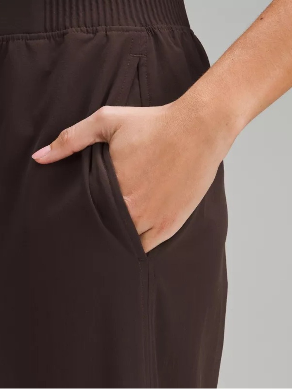 Lululemon Stretch Woven Wide Leg Crop High Rise Cropped Pant Espresso brown L - Picture 2 of 9